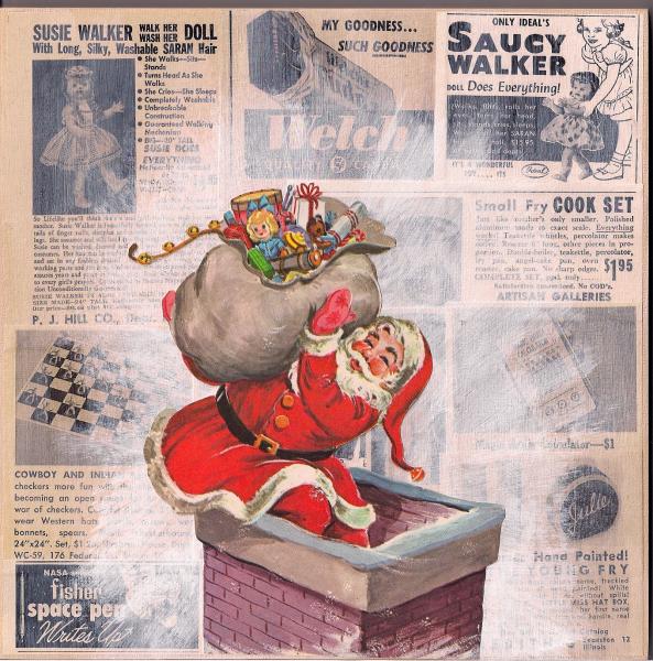 Down through the chimney . . . 8" x 8" . . . Sold